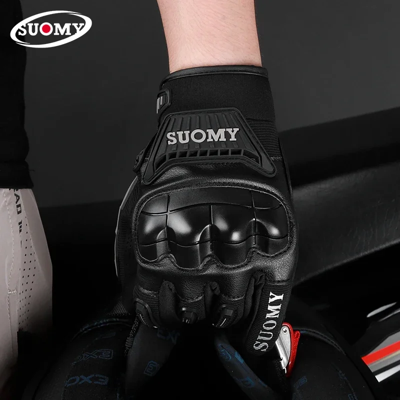 2023 Newest SUOMY Motorcycle Riding Anti-Drop Gloves Full-Finger Touch Screen Breathable Rider Accesorios Para Moto Luvas