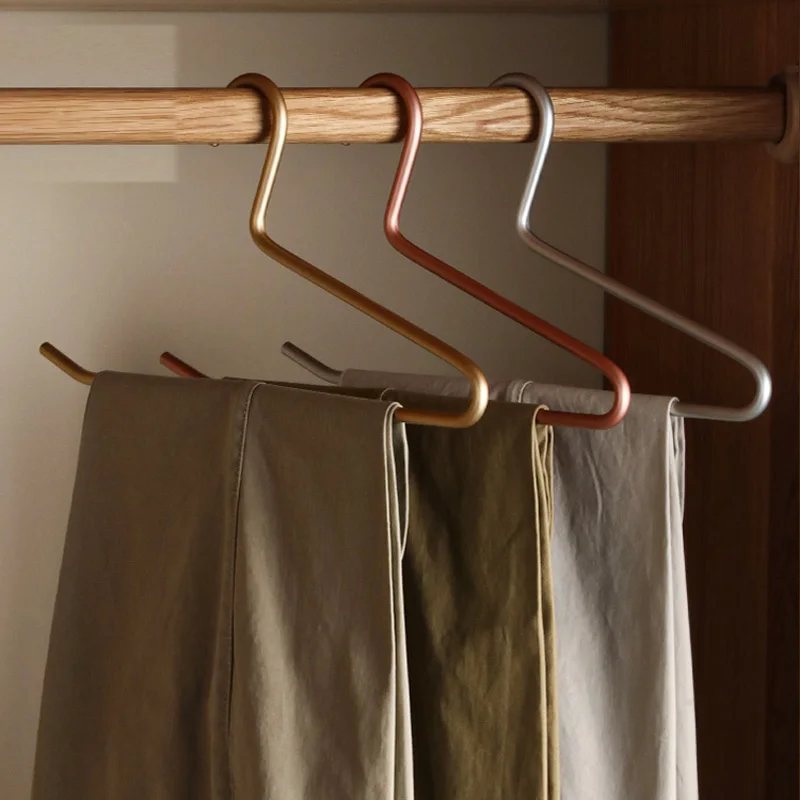 

5pcs Pants Hangers Non-Slip Trousers Tie Towel Drying Hanger Open Ended Clothes Storage Rack Spave Saver Wardrobe Organizers