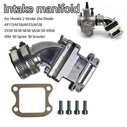 Carburetor Interface for refitting PWK pe26 28mm carburetor intake manifold on  DIO 50 dio50 af34 35 38 scooter