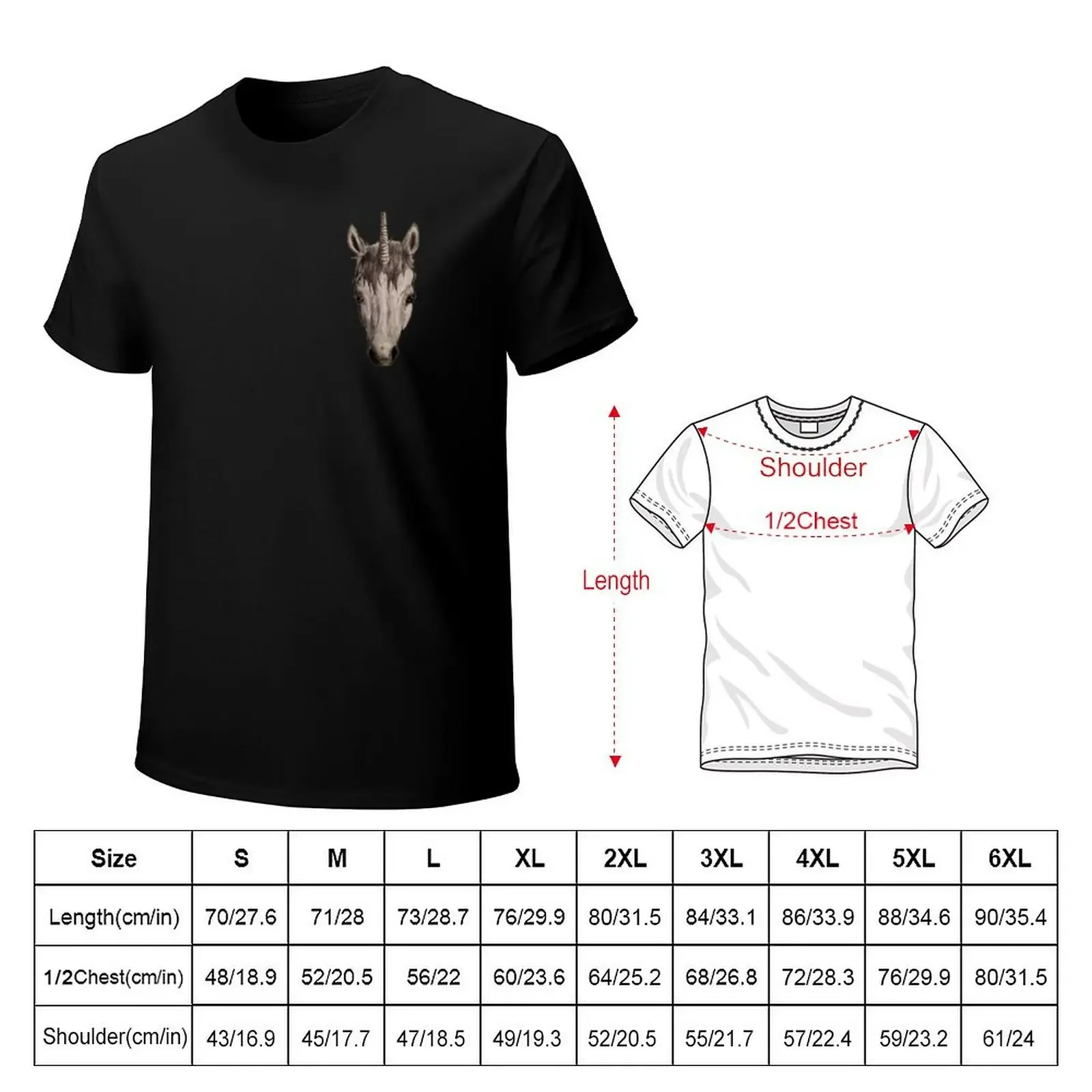 Horned Horse T-Shirt custom t shirt vintage graphic tee shirts men graphic