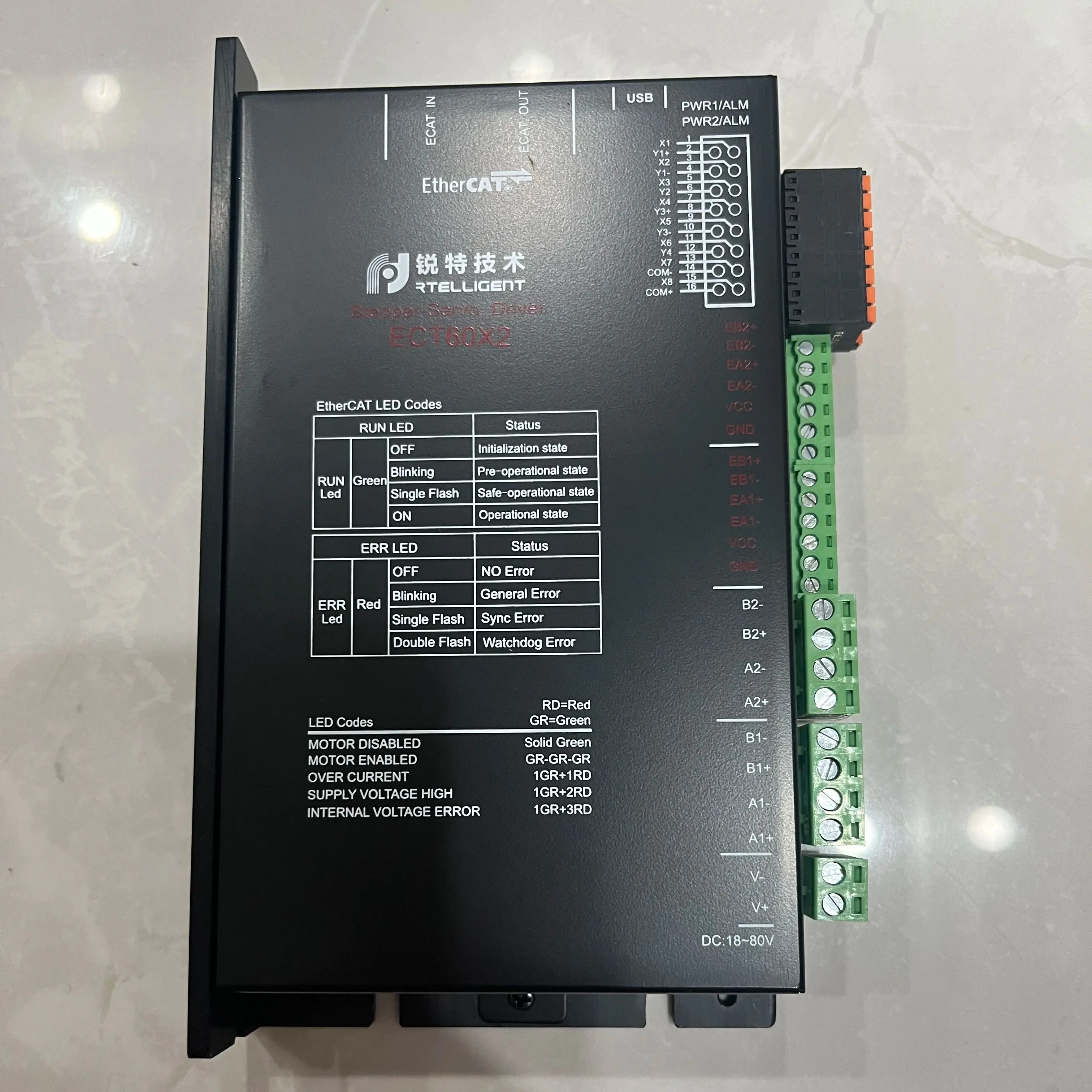 EtherCAT ECT60X2 Nema 23 Closed Loop Stepper Driver Two in One  Fieldbus Servo Stepper Motor Driver