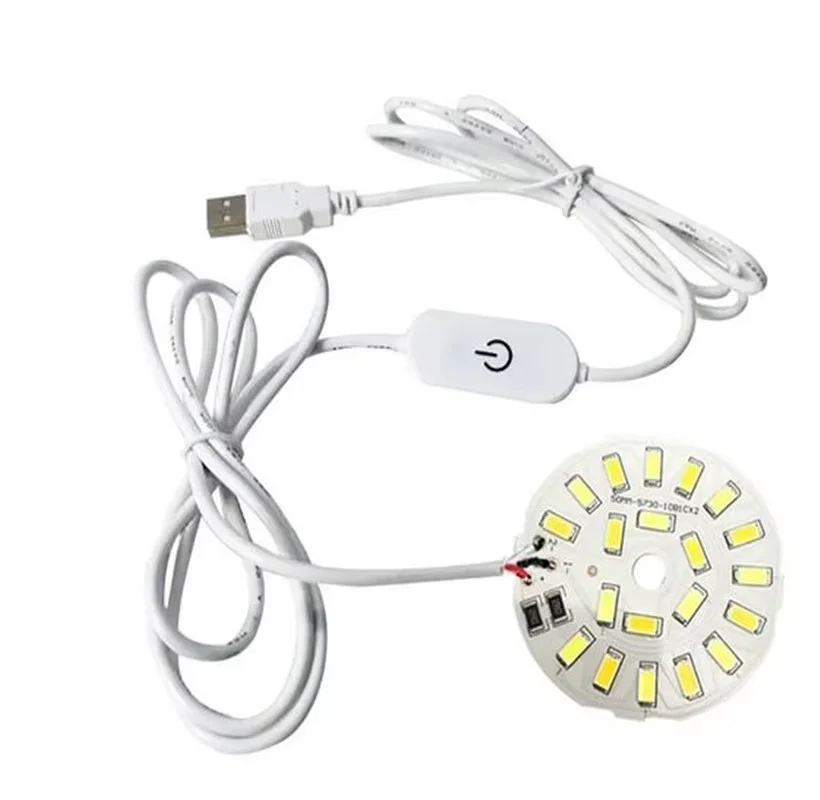

USB Night Light 1.5m Line Length DC 5V USB LED Lights 3 Colors 3W 10W Desk Book Lamp with Touch Switch Dimmable Bedroom Reading