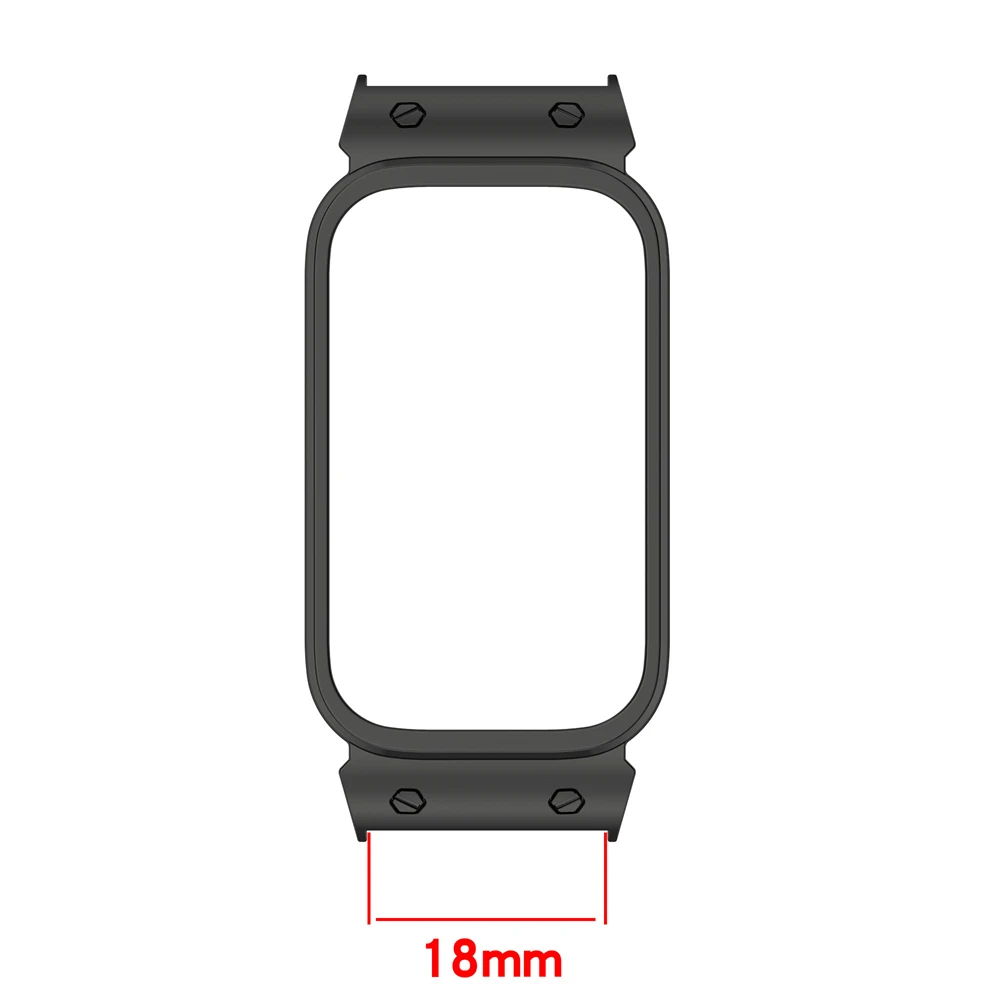 เคสโลหะสําหรับ Xiaomi Band 9 Active/Redmi Band 3 กรอบนาฬิกาสมาร์ทคุณภาพสูงอุปกรณ์ป้องกันเชื่อมต่อ 18 มม.Widt