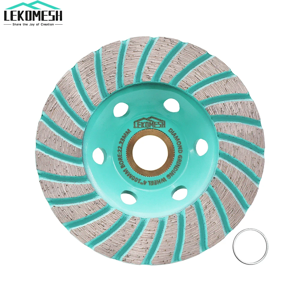 1pc Diamond Grinding Cup Wheel 115mm Turbo Row Angle Grinder Cup Wheel for Cutting,Grinding Smoothing Shaping Concrete Marble