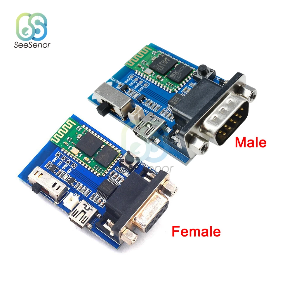 RS232 Bluetooth Serial Adapter Wireless Serial Communication Master-Slave Module RS232 Data Transmission Module 5V