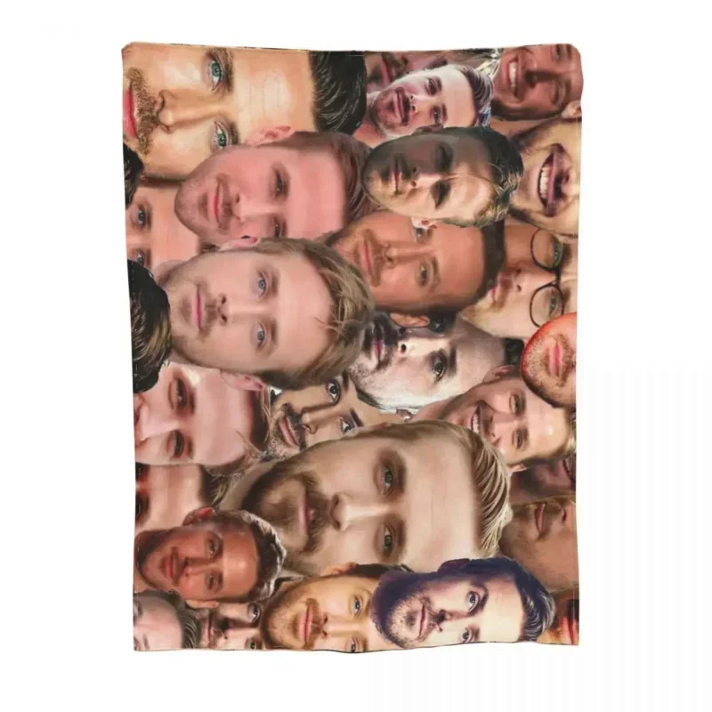 Ryan Gosling Kendall face wool blanket vintage throw blanket for home 125*100cm quilt