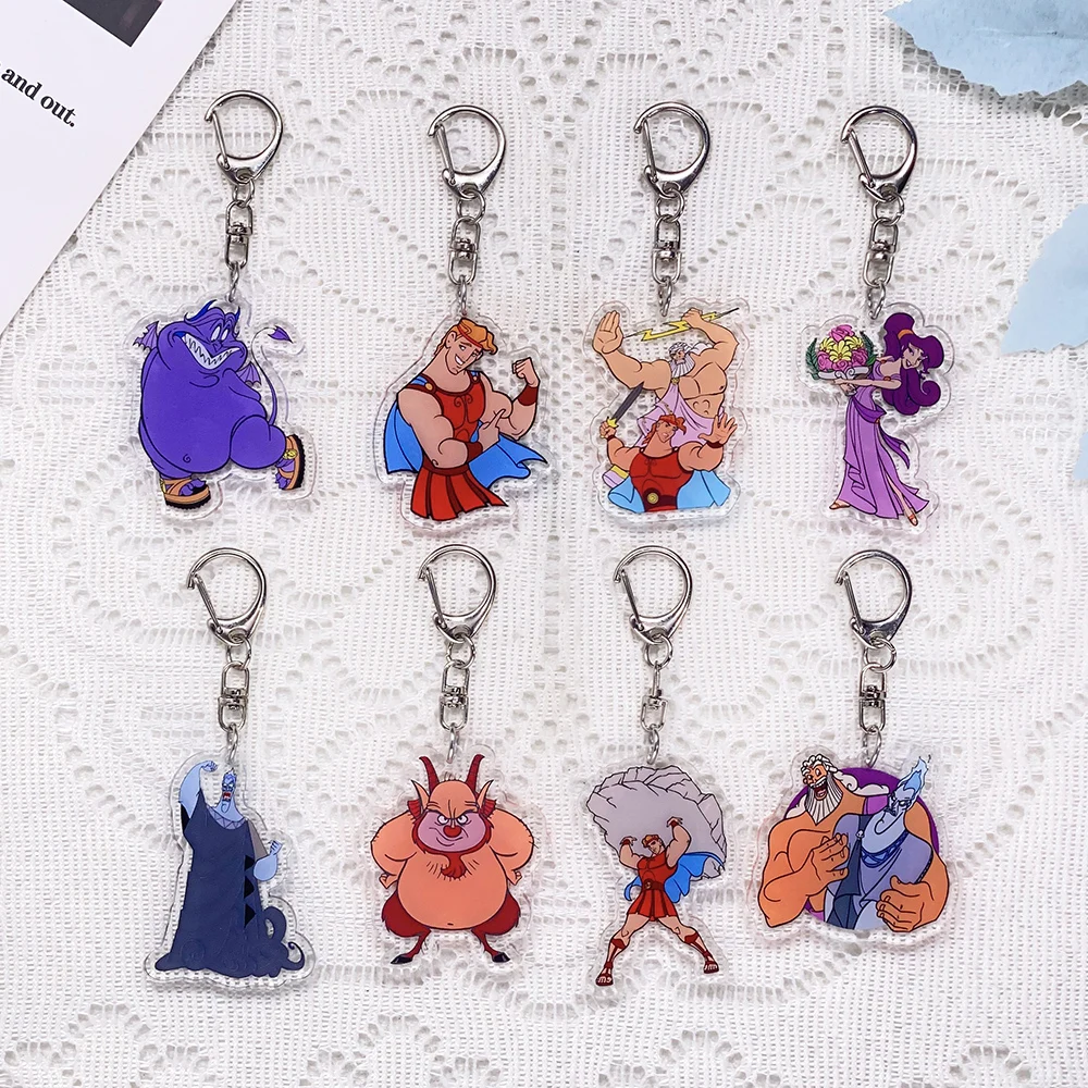 

1/12Pcs Disney Hercules Hades Keychain Acrylic Keyrings Bag Charms Cute Backpack Pendant Funny Prop Decoration Friends Gifts