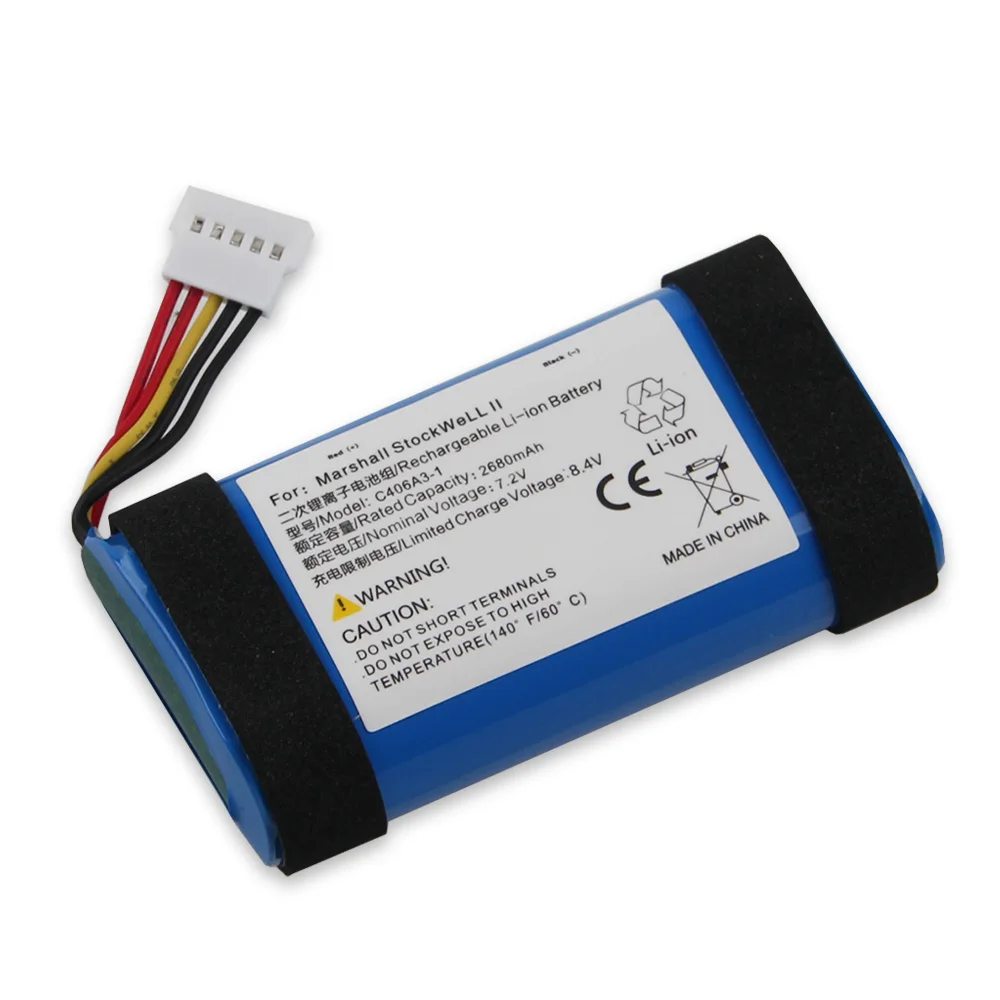 Replacement Battery C406A1 C406A3-1 For Marshall Stockwell II Outdoor Bluetooth Speaker 2600mAh