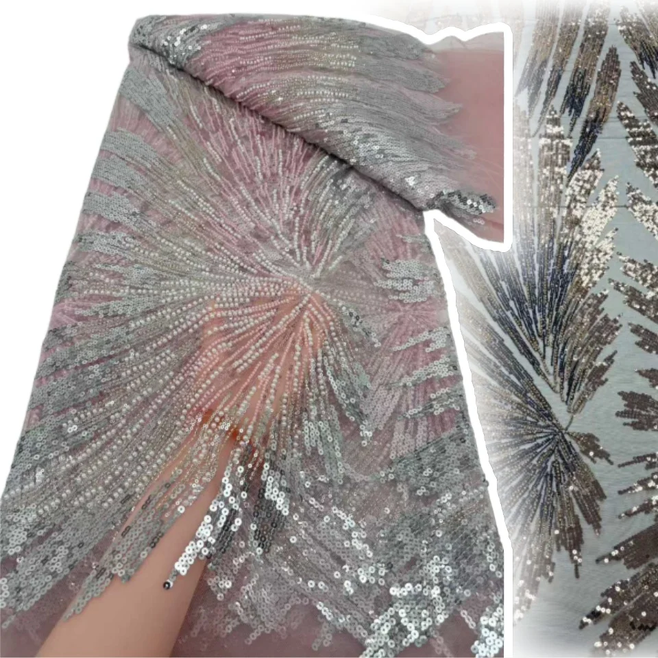 

Французский тюль с бусинами, кружевная ткань, африканская кружевная ткань, 2022, высокое качество, нигерийская кружевная ткань с вышивкой для свадебного шитья CC1541