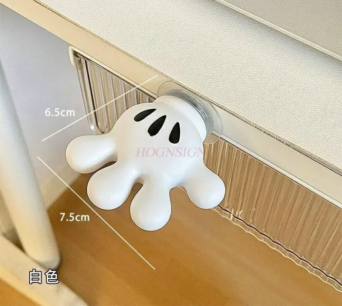 2pcs Cute cartoon Mickey palm storage holder, multifunctional data cable, charging cable, desktop cable organizer clip