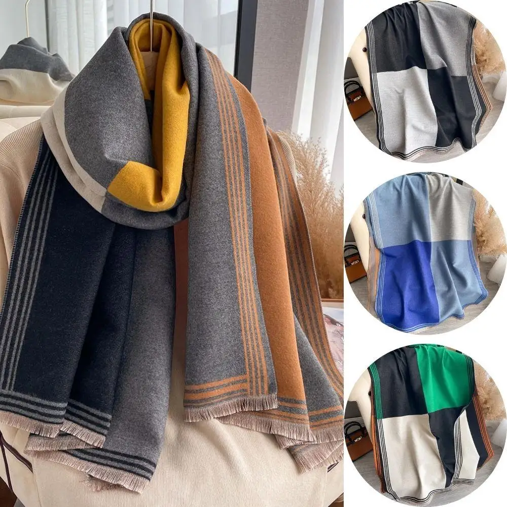 

Роскошный зимний шарф, женский модный теплый дорожный брендовый платок из пашмины, женские шали, толстые мягкие шарфы-пончо Bufanda, хиджаб