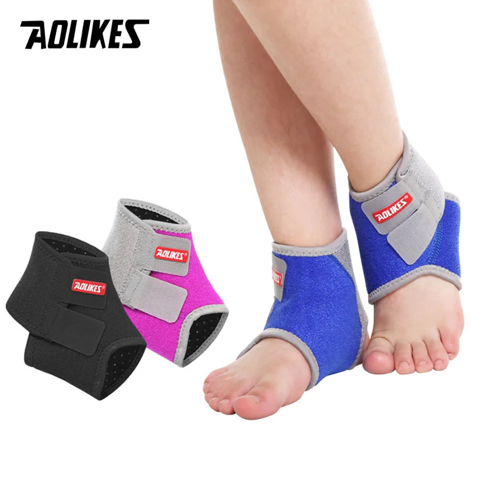 AOLIKES 1 Pair New Kids Ankle Strap For Football Cycling Dance Gym Children Sport Ankle Brace Support Guard Protector Boy Girl