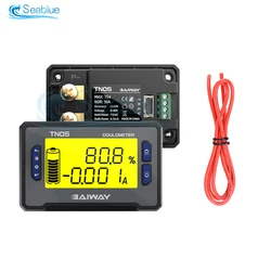 TN05 Battery Voltmeter DC 8-80V 50A Capacity Indicator Power Meter Lithium Cell 12V 24V 48V LCD Screen Display Built In Sampling