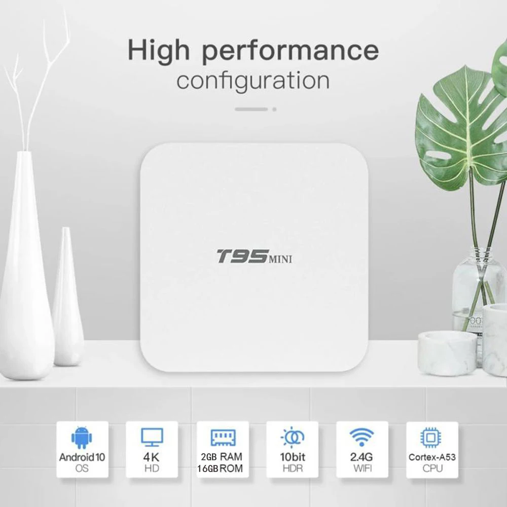 T95Mini Smart tv box Android 10.0 H313 czterordzeniowy 4G zestaw WiFi Top Box 16GB 256GB Suporte HD 4K H.265 2023 iptv TV Box