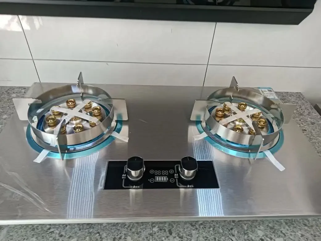 

Gas Stove 2 Burner Table Gas Stove Wok Burner Freestanding Cooktop Stainless Steel Gas Range Left Right Independent Timing