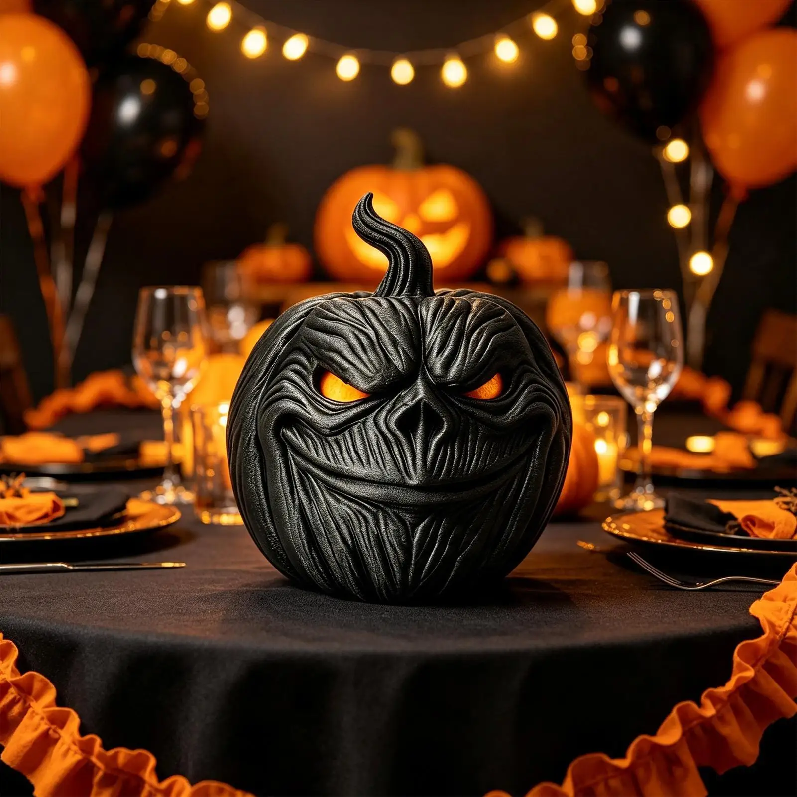 Pumpkin Decor Gothic Desktop Party Mantels Shelves Statue Pumpkin Statues For Home Wedding Holiday Indoor Mantels Shelves
