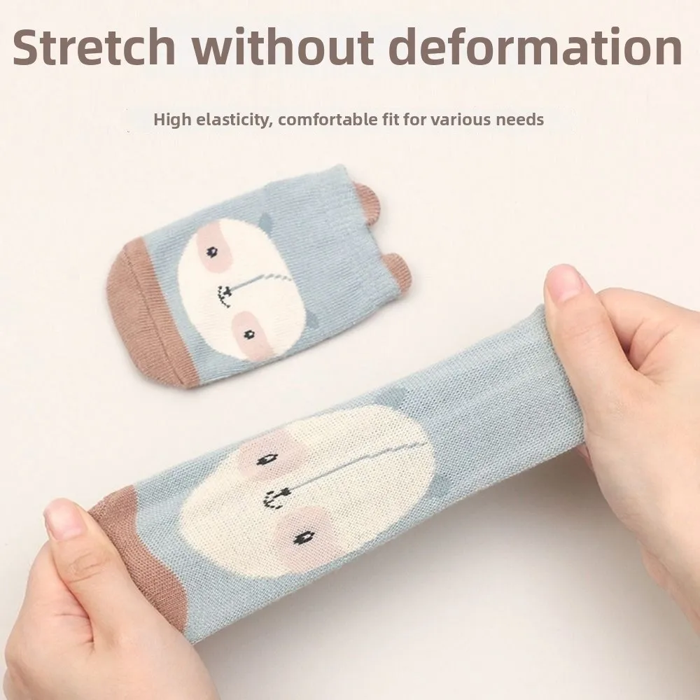 1Pair New Cotton Cotton Socks Breathable Soft Floor Socks Non-slip Cartoon Animal Socks Babies and Toddlers