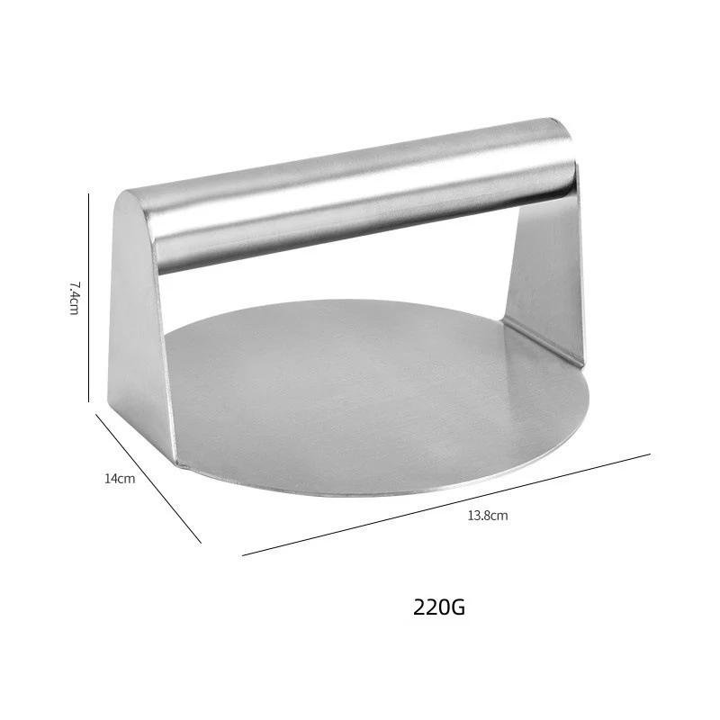 Stainless Steel BBQ Tool Set Hamburger Iron Metal Crush Hamburger Press Outdoor Camping Party Meat and Poultry Preparation