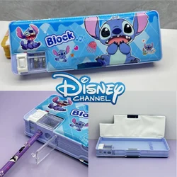 Disney Stitch Briefpapier Doos Dubbellaags Hars Briefpapier Doos Cartoon Multifunctionele Opslag Etui De Partij Kinderen Cadeau