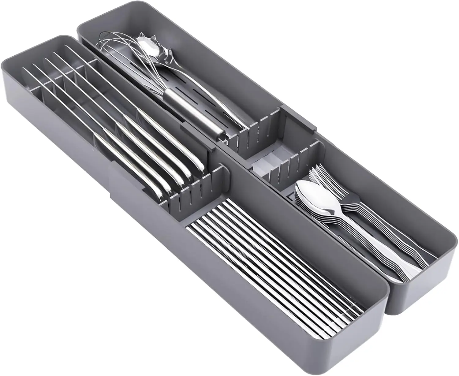 

Kitchen Drawer Silverware Organizer, Adjustable Cutlery Organizer, Expandable Utensils Holder