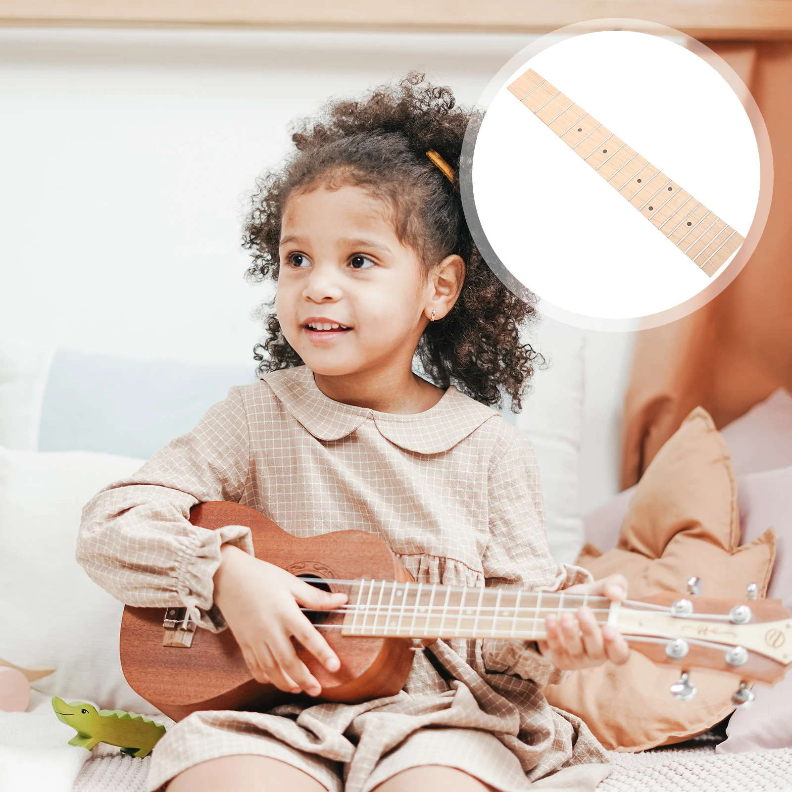 

Inlay Maple Fingerboard Ukulele Accessories Portable Guitar Fretboard Beginners