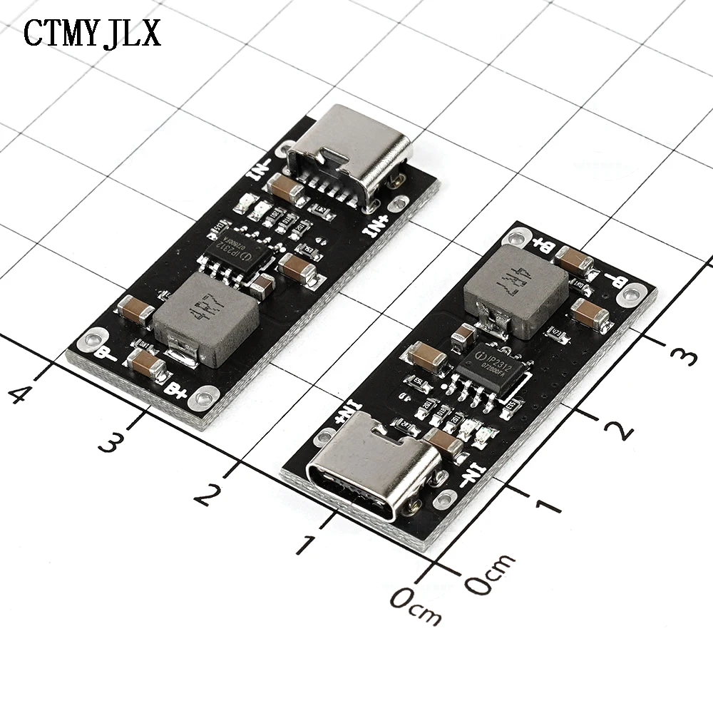 5pcs IP2312 Type-C 3A Polymer Ternary Lithium Battery Charger Board 5V to 4.2V Quick Fast Charging PCB Module IP2312 CC CV