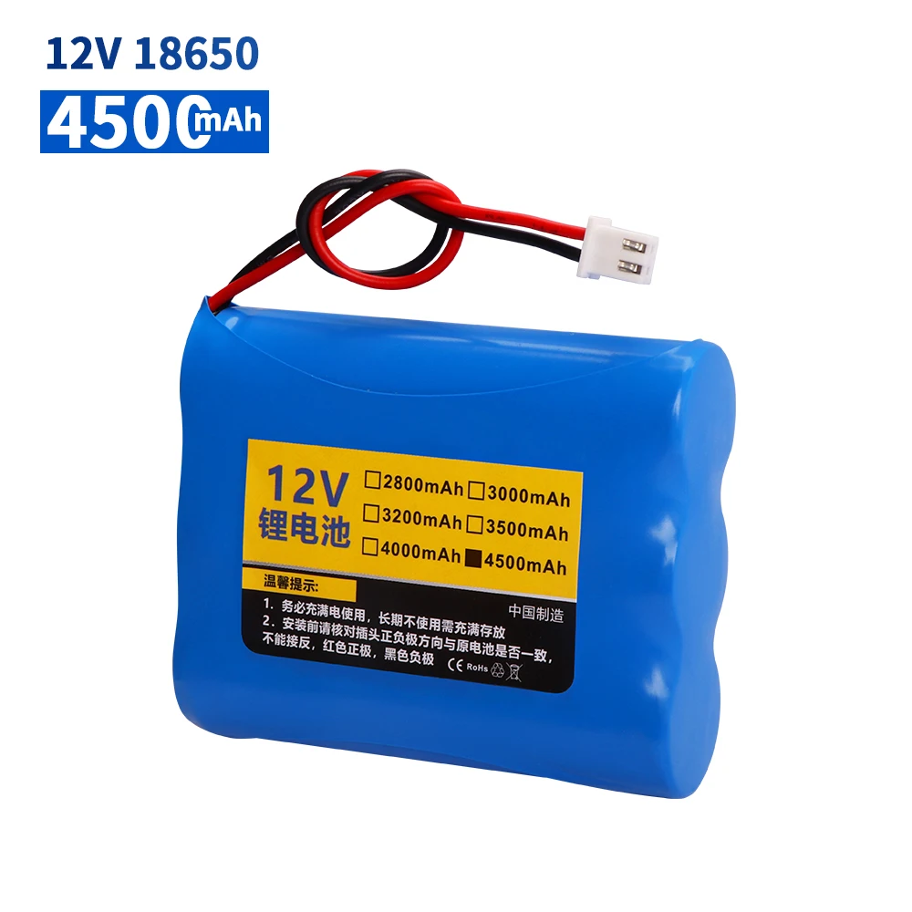 Akumulator litowo-jonowy 12V 4500mAh do monitora kamera telewizji przemysłowej 18650 baterii 3 s1p 12.6V 2600mah akcesoria