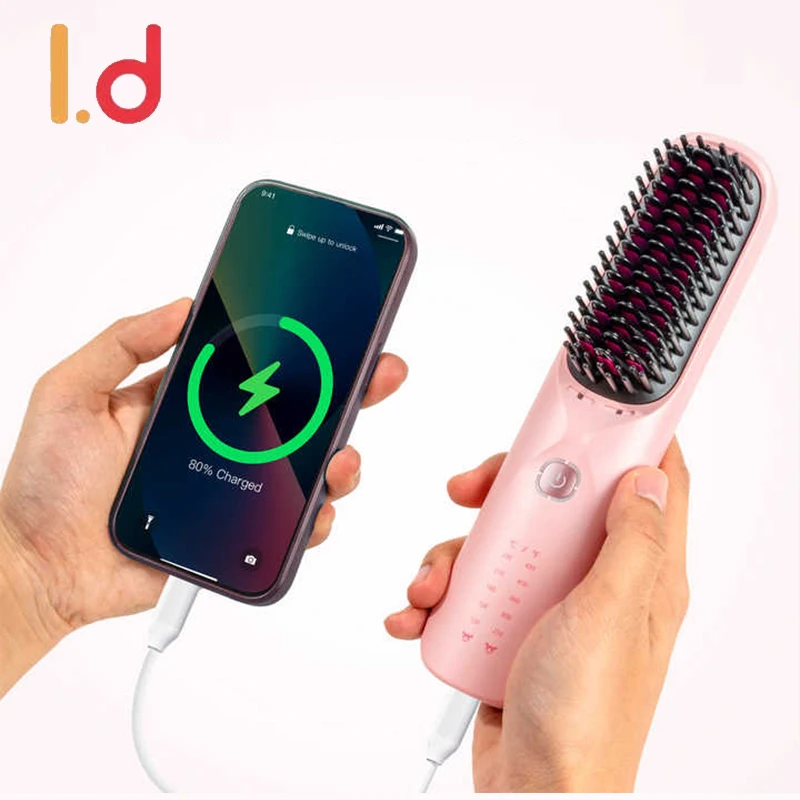 

Плойка-выпрямитель 2-в-1, щетка для прямых волос, красный свет, отрицательные ионы, электрическая щетка для волос, расческа для роста кожи головы, производитель