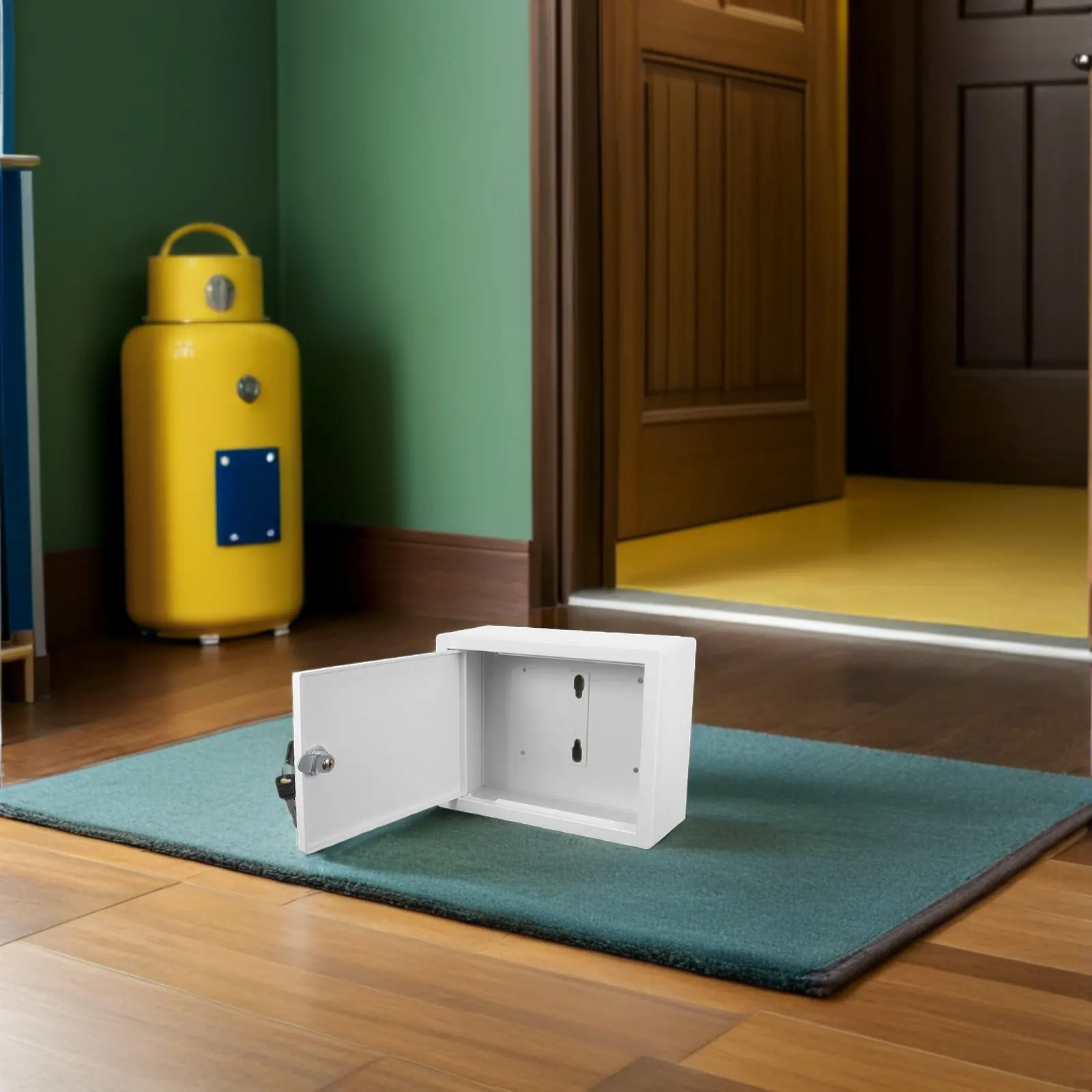 Wall Mounted Locking Mailbox Large Capacity Outdoor Secure Plastic Parcel Donation Suggestion Storage Box