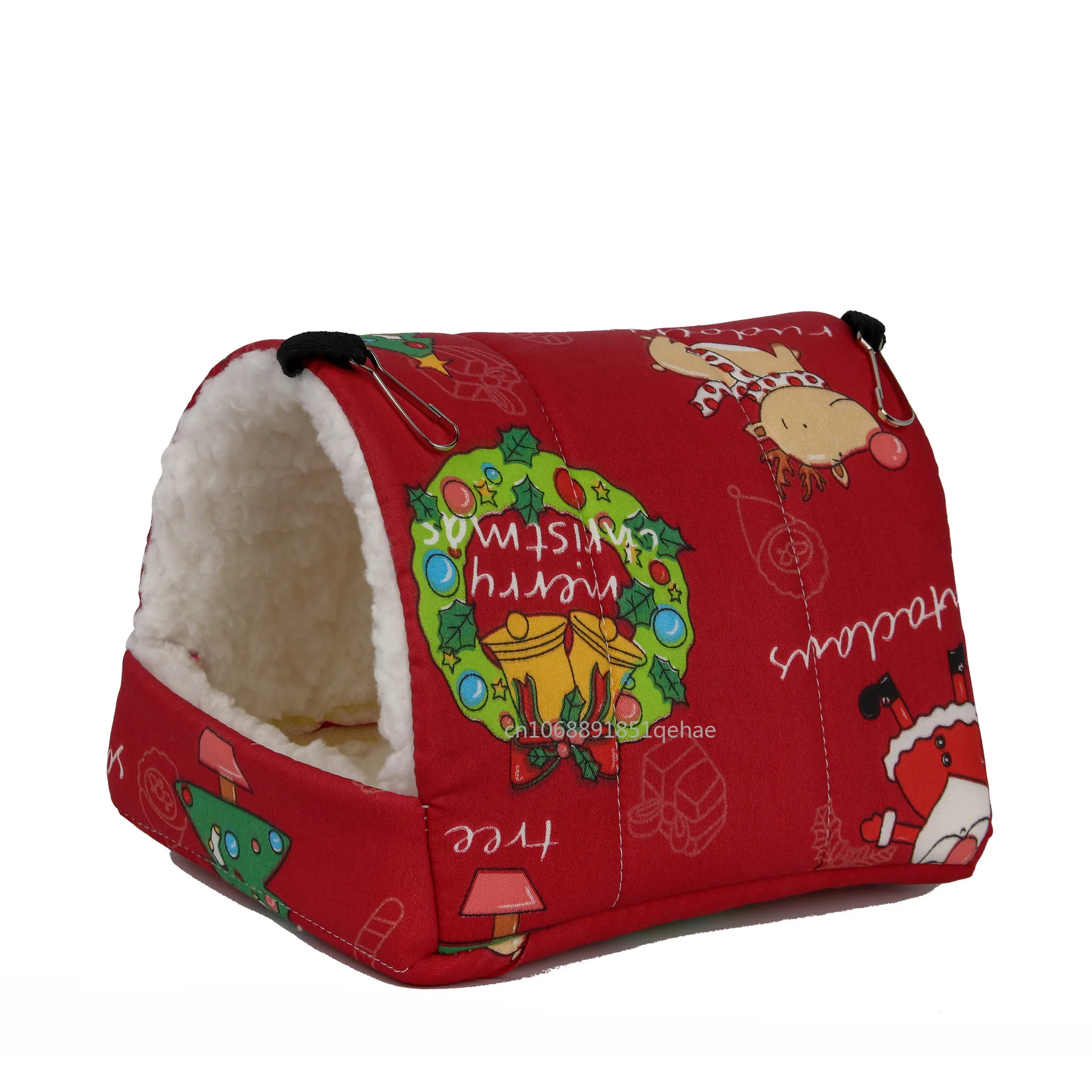 1pc Nette Druck Vogel Bett Mini Käfig Kaninchen Eichhörnchen Matte Meerschweinchen Nest Hamster Haus Kleine Tier Schlafen Bett haustier Hängen Käfig – Detail 12