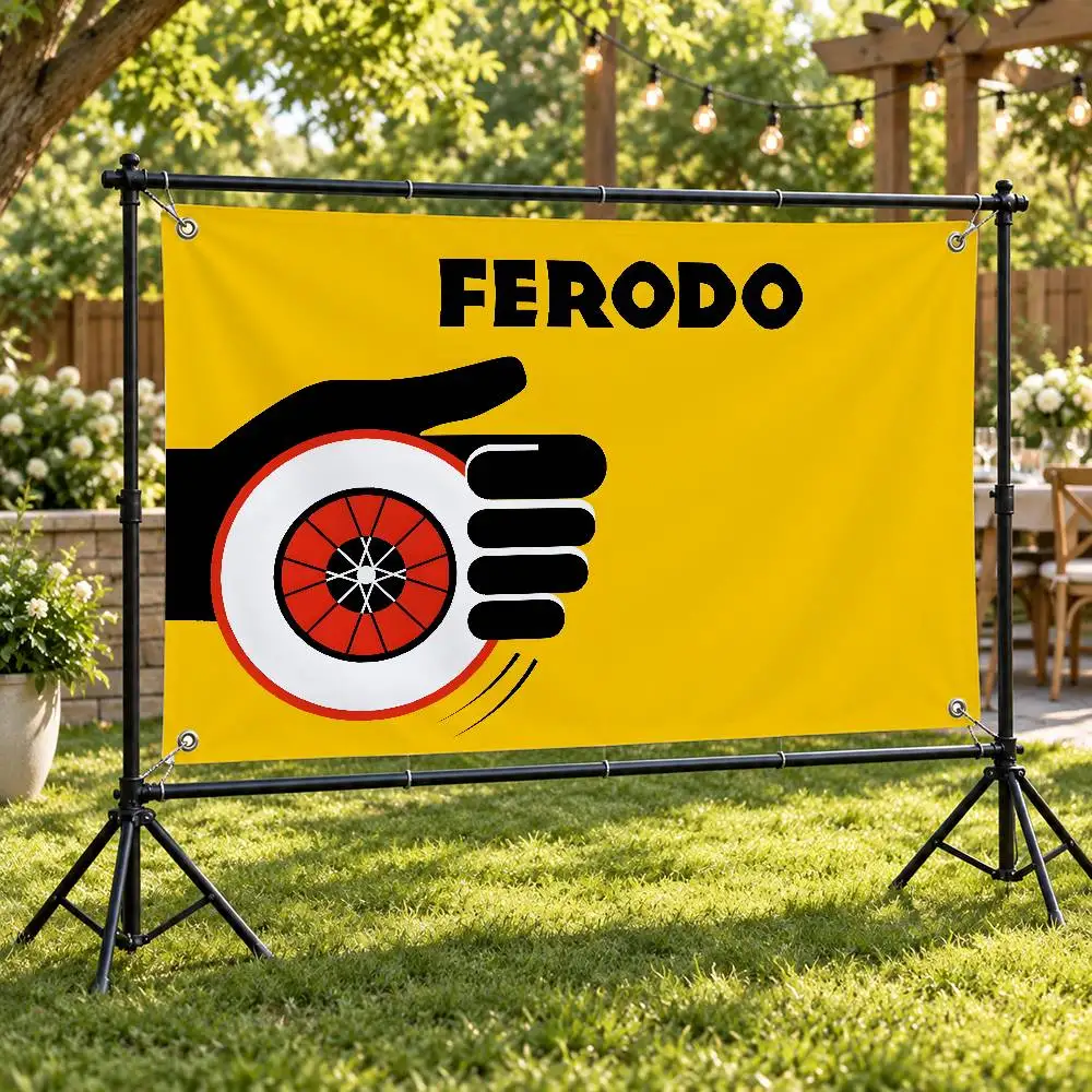 Fer-odos Brake Parts Aesthetic Wall Tapestry Flag Printed Wall Hanging Living Room Party Outdoor Decor