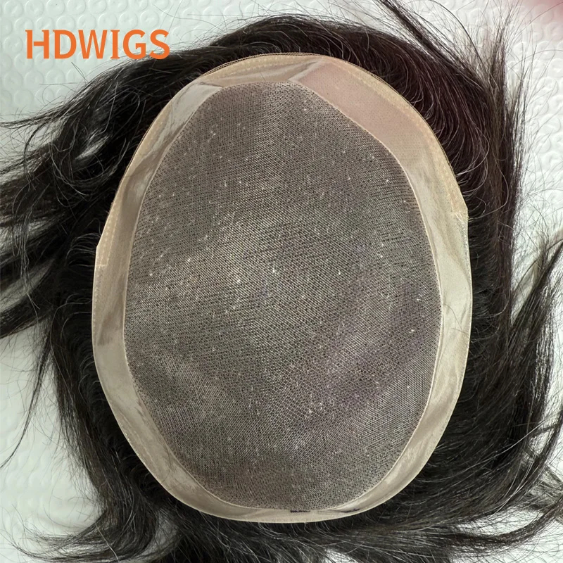 

New Anti-Bacterial Men Toupee Mono NPU Base Men's Capillary Prosthesis Real Indian Human Remy Hair Wig Hairpiece Natural Hair