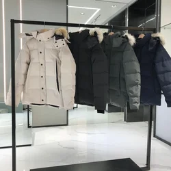 Cappotto caldo invernale piumino casual da uomo classico antivento con cappuccio famoso designer progettato abbigliamento di marca di lusso di alta qualità