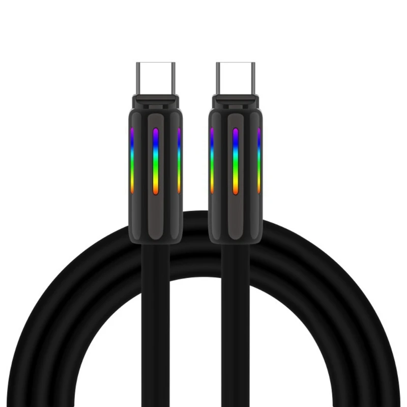 USB C to USB C Cable 100W 240W/5A Quick Charging Fast Charging 480Mbps Transfer Data Cable for Smartphones Tablets Dropship image 4