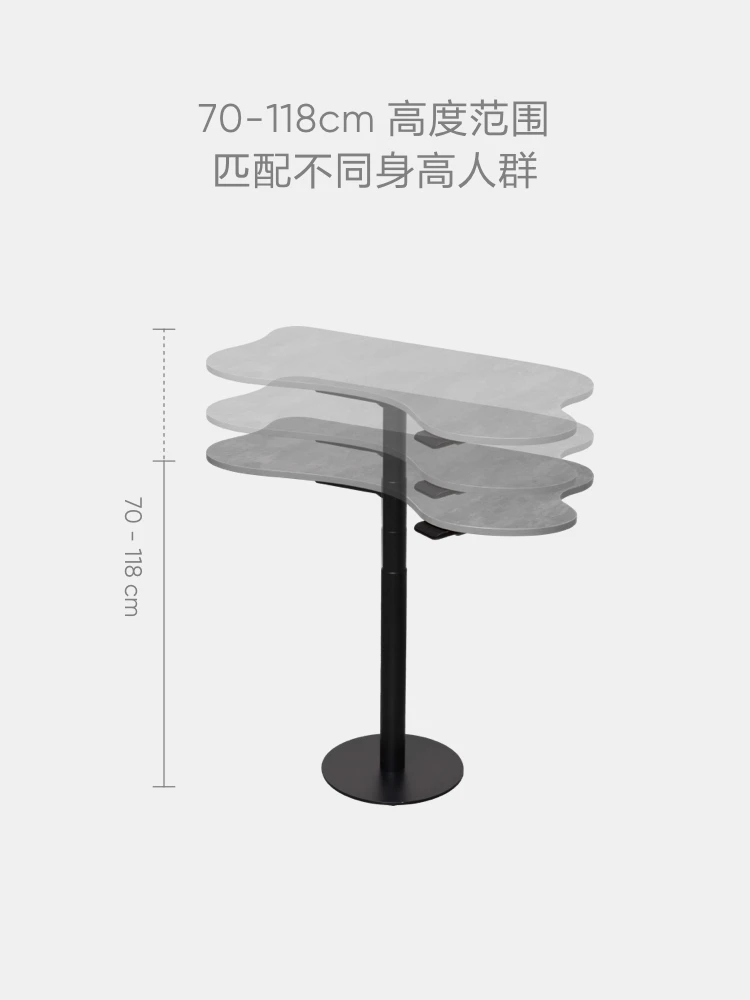 Lake electric lifting table for small household office, computer desk, bedroom, study