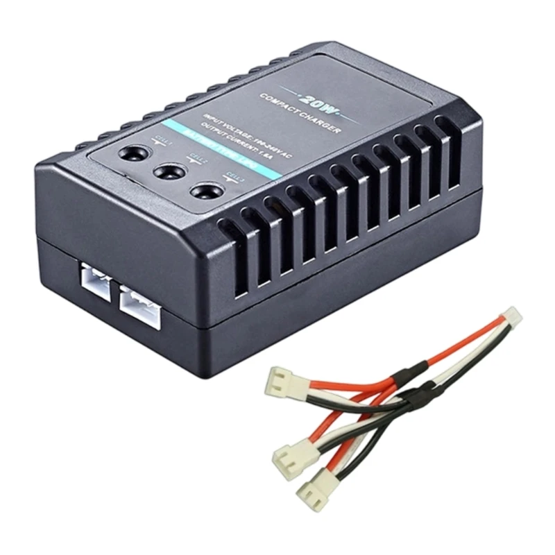 462B Replacement 7.4V Lithium Batteries Charger Set, B3 20W Compactly LiBattery Charger with 100-240VAC Input Easy to Place on