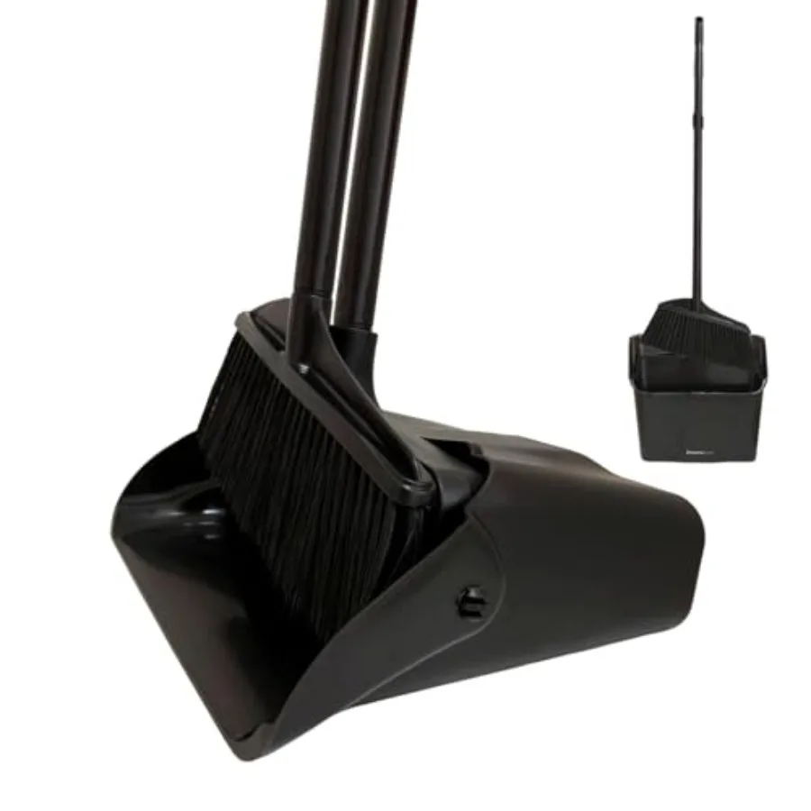 

Набор метла и совок с длинной ручкой и колесами, вертикальный, усиленный, большой, для дома и улицы