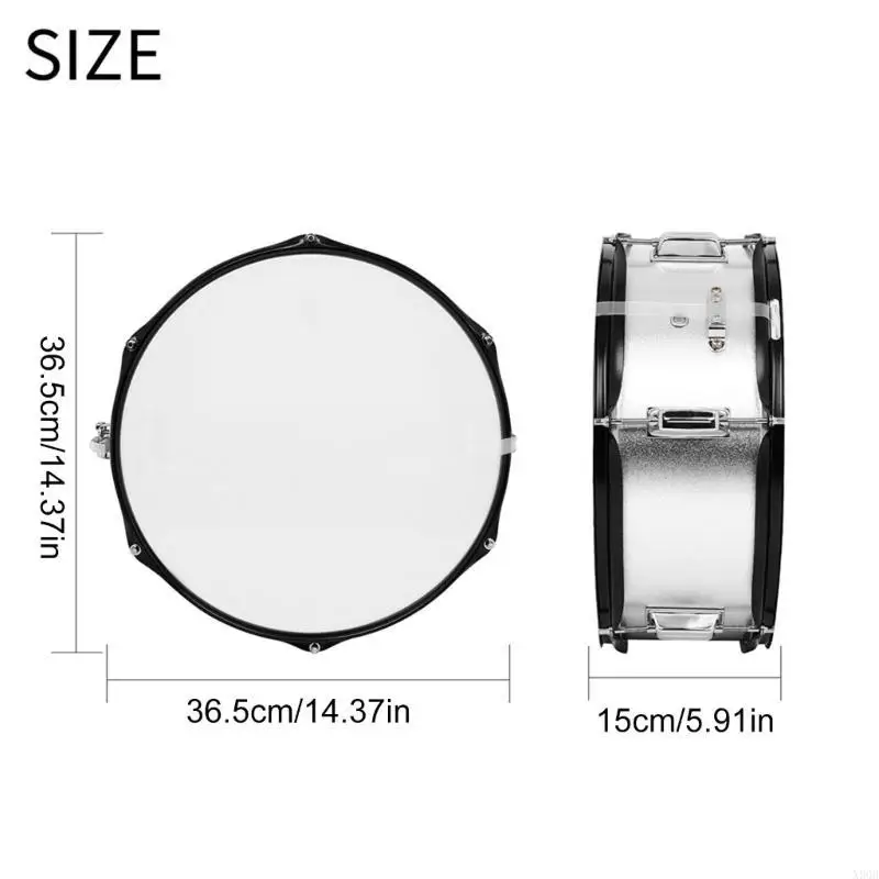 

Drum Set, Beginner Student Band Drum Kits with Strap Set