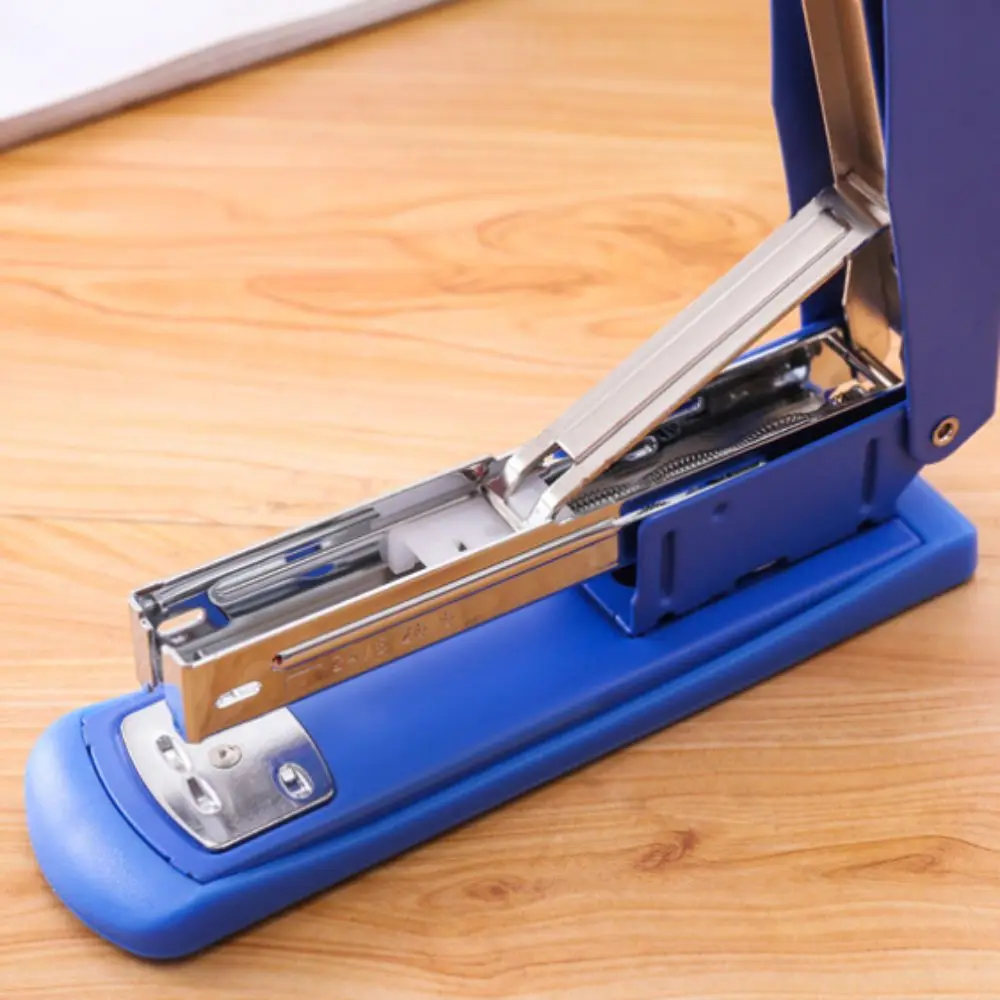 Large Size Labor-Saving Stapler Stable Efficient Paper Stapling Machine Grey/Black/Blue Portable Stapling Tools