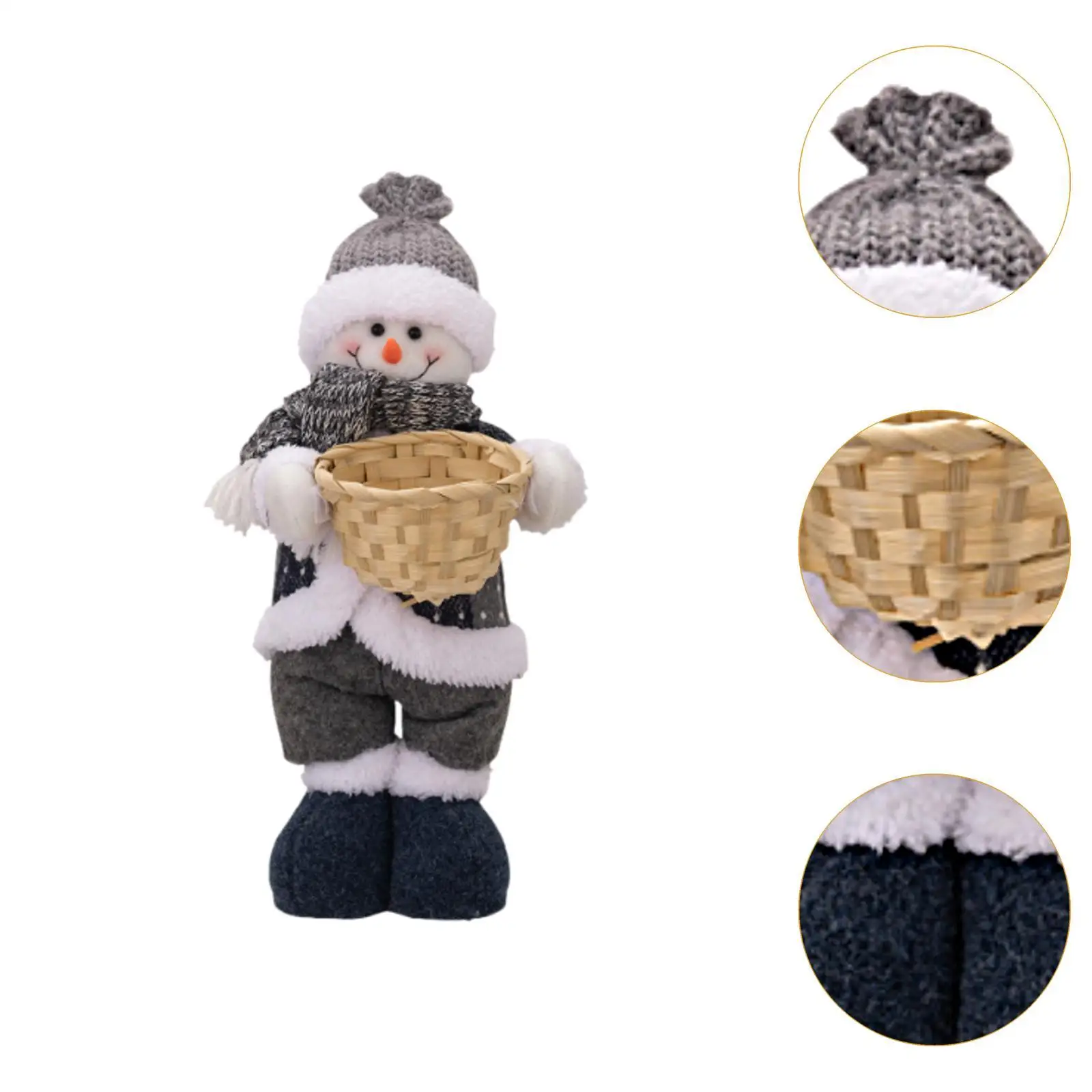 Pupazzo di neve di natale Figurine peluche bambola carino confortevole tessuto morbido decorazione natalizia decorazioni natalizie per divano leggero Versatile