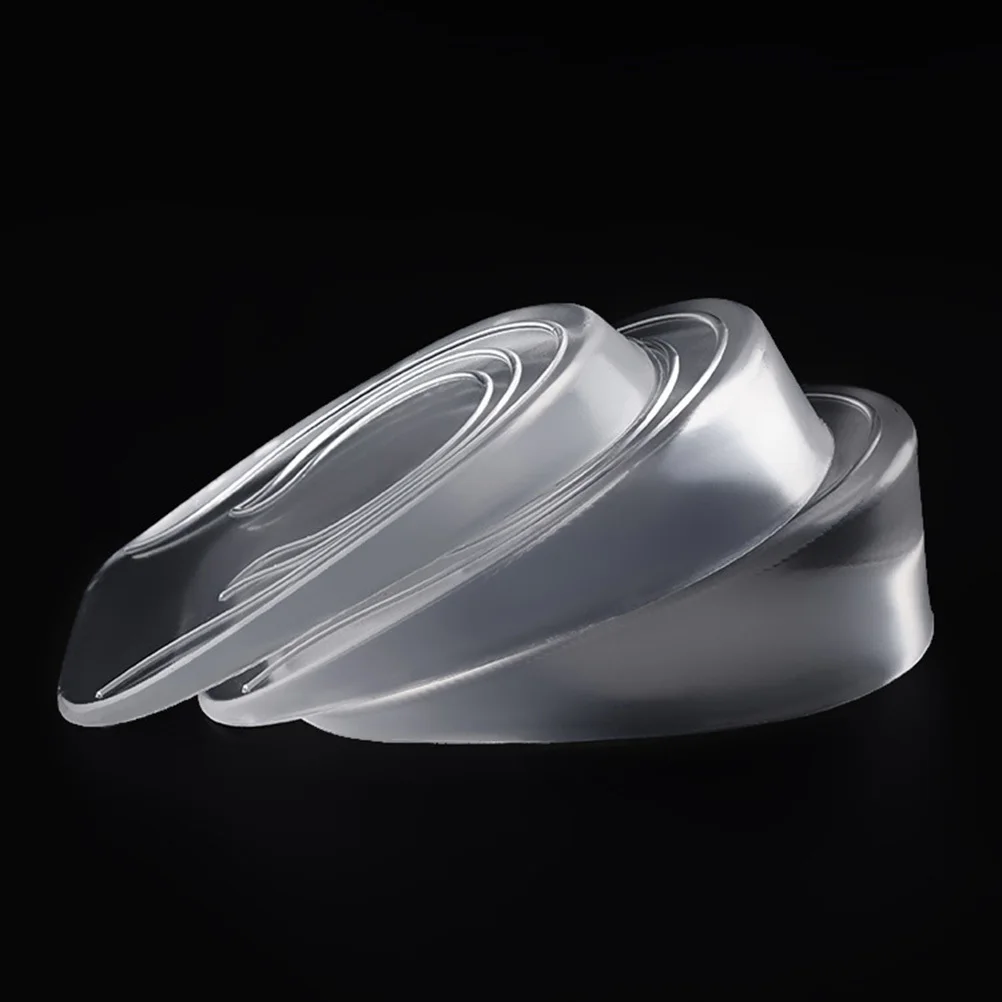 1pc Clear Heel Lift Insert 1Cm 2Cm 3Cm Height Increase Gel Insoles Invisible Shoe Lifts For Men Women Foot Care Tool