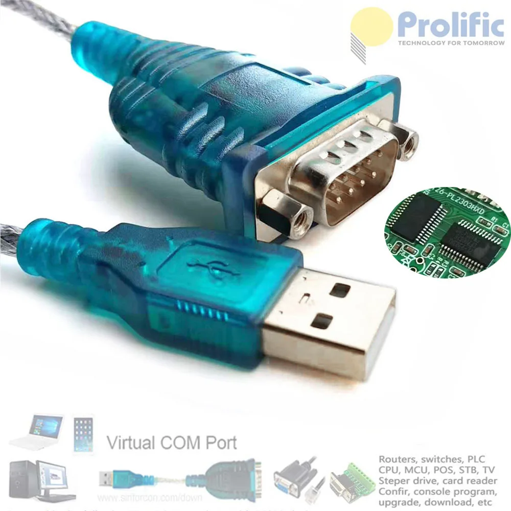 Prolific USB to Serial Com Port/RS232/DB9/Dsub 9pin/Serial Interface Cable PL2303/HXD UT880 U232A US232R-10/100 Equivalent Cable