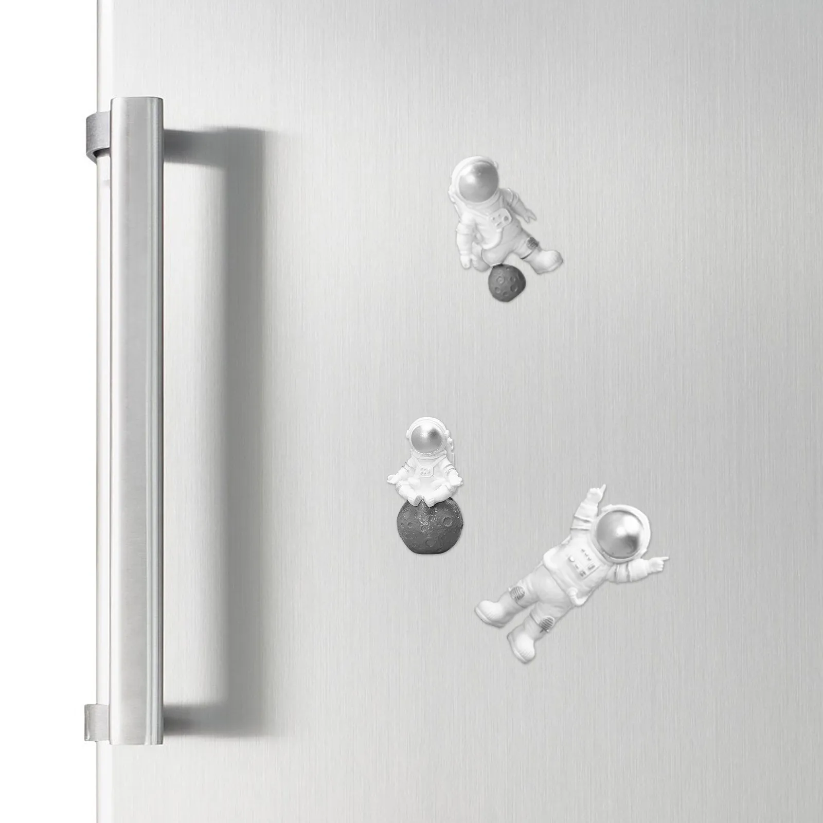 Astronaut Fridge Stickers 3 Piece 3D Resin Spaceman Refrigerator Decals Kitchen Home Decor
