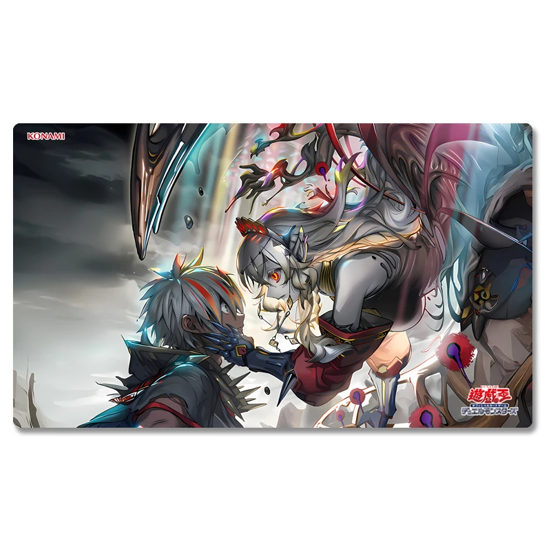 Yugioh Blazing Cartesia Play Mat Rubber Mouse Pad for Yu-Gi-Oh! TCG OCG Trading Card Games Fusion Deployment Duel Plate