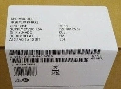 

Совершенно новый оригинальный модуль 6ES7215-1BG40-0XB0 6ES7215-1AG40-0XB0 6ES7215-1HG40-0XB0. Быстрая доставка.