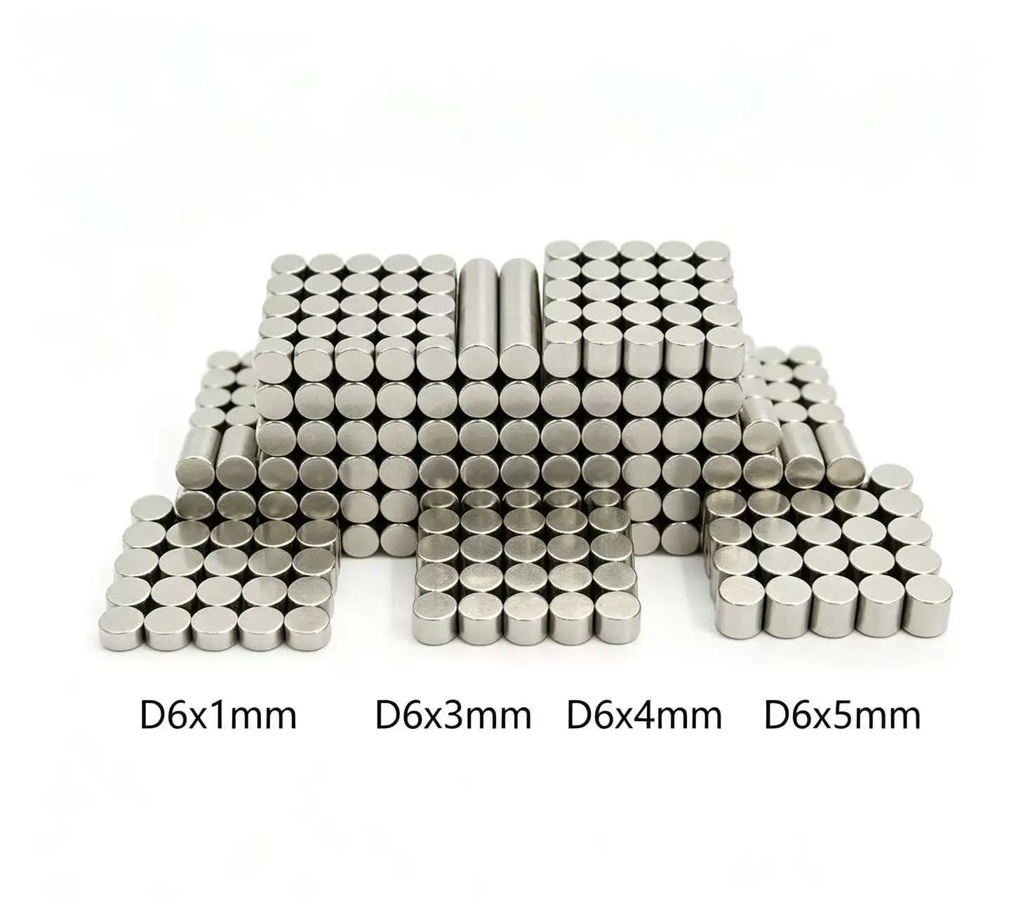 10/50PCS/LOT Disc N42 Radial Magnetization NdFeB Magnet 6*1 6*2 6*3 6*4 Strong Permanent Neodymium Magnets 6x1 6x2 6x3 6x4 6x5