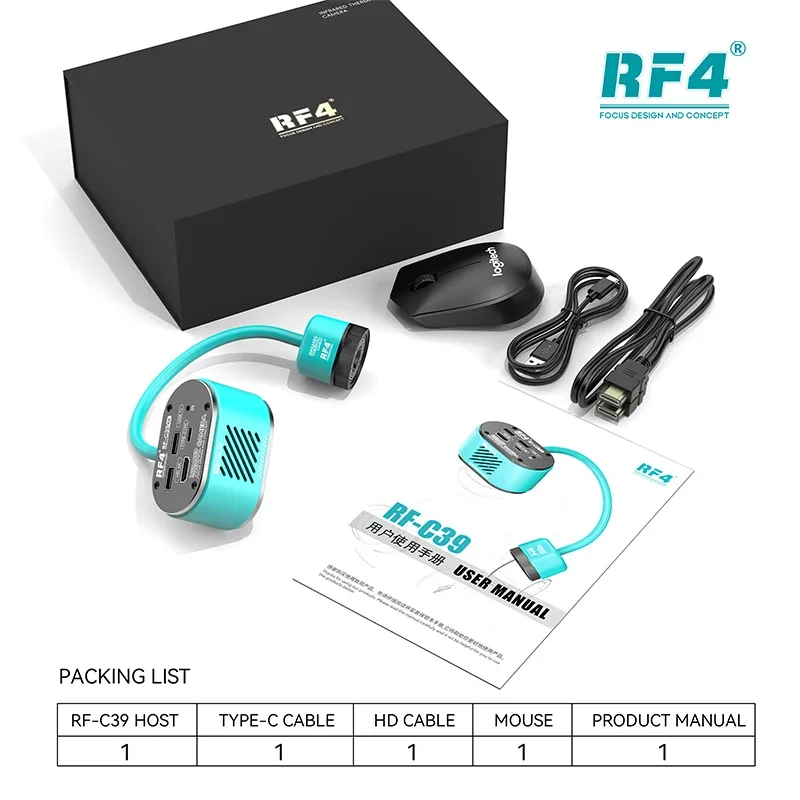 RF4 RF-C39 4k Camera Dual-Spectral Infrared Thermal Camera Short Circuit Analyzing Tools For Microscope PCB Board Fault Repair