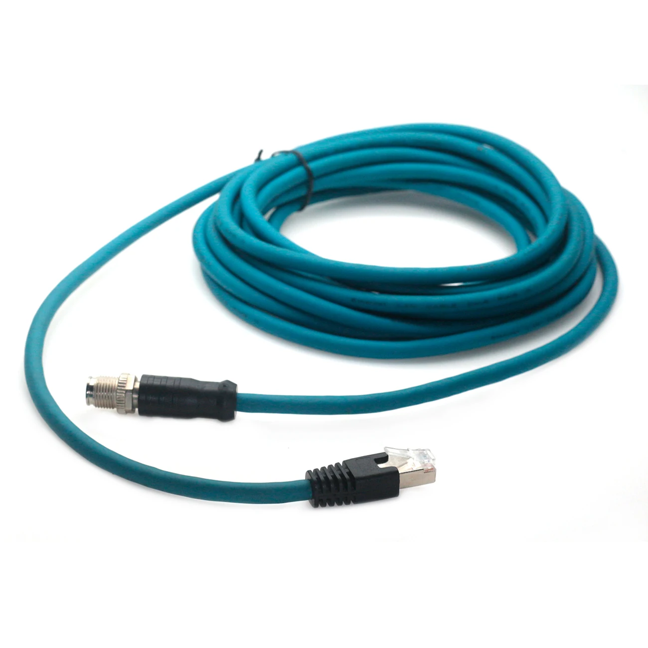 1PC M12-X-8 Pin to RJ45 Connector Cable IP67 24 AWG Industrial Ethernet Cable Type X for Cognex Cable Signal Transmission Line