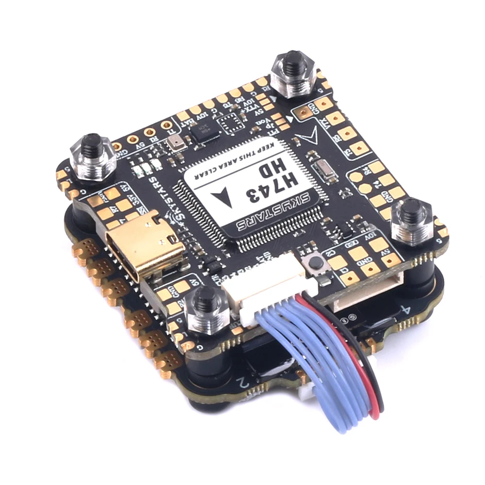 SKYSTARS H743 HD Flight Controller Single Gyro H7 X8 Betaflight With OSD & KO60 60A AM-32 128K 4IN1 ESC for FPV drones