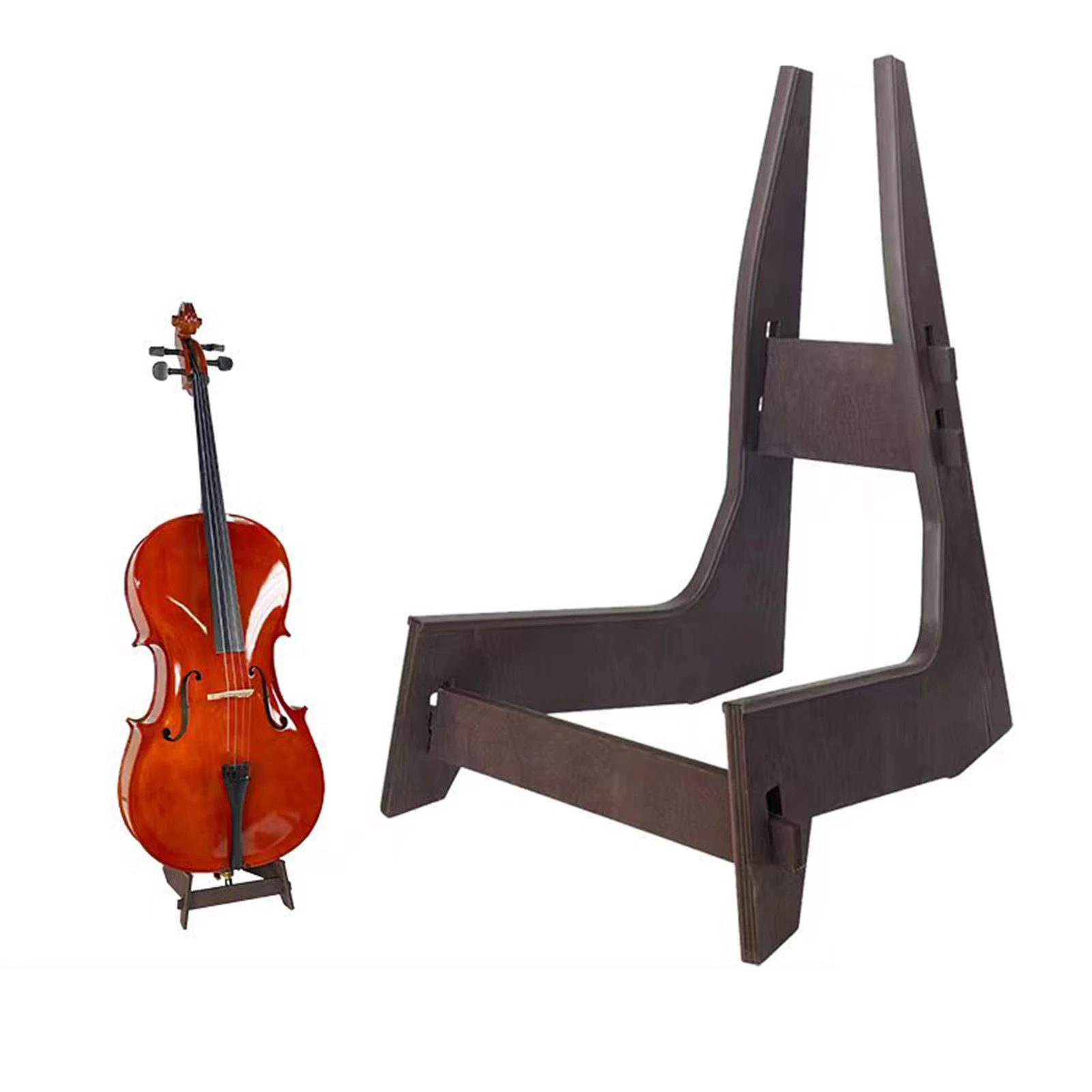 Wooden Violin Wall Mount Hanger Cello Stand Holder Display Rack Guita Bass Hanger for Guitars Viola Mandolin Ukulele Cello Banjo